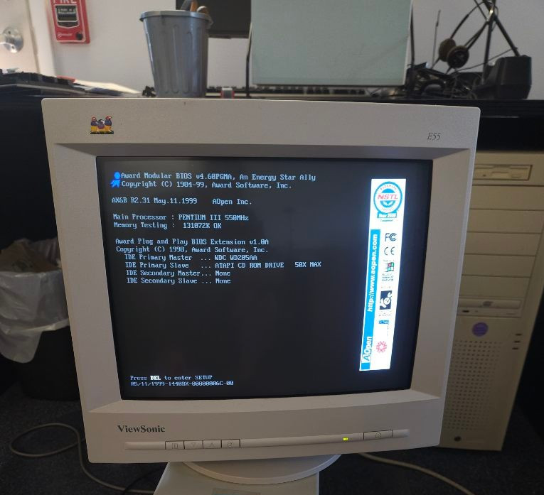 2 of 2 Tested Aopen AX6B, PIII 550MHZ with Processor, Memory and VGA.