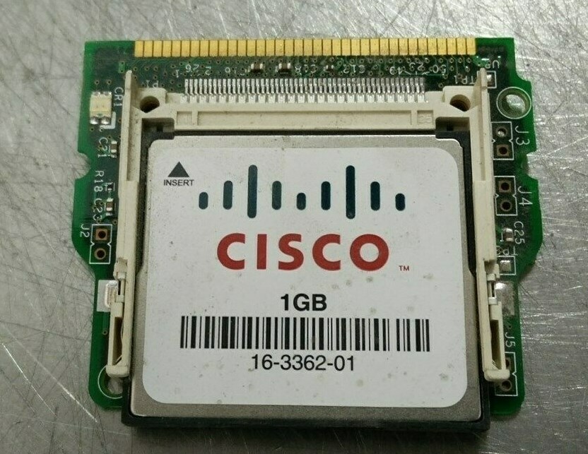 2xCISCO Boot Flash Adapter 73-10224-05 w/1GB 16-3362-01 MEM-CF-1GB COMPACT FLASH