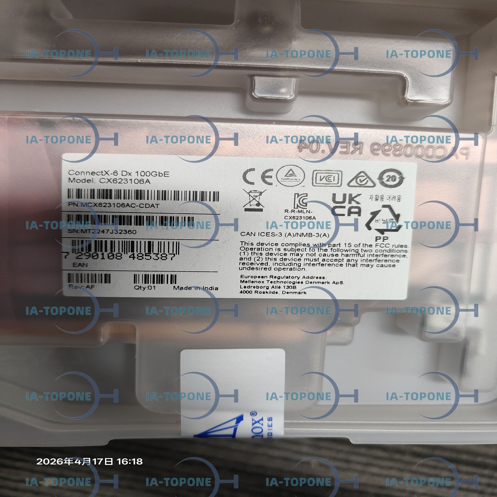 Free Ship 1PC New Mellanox MCX623106AC-CDAT With