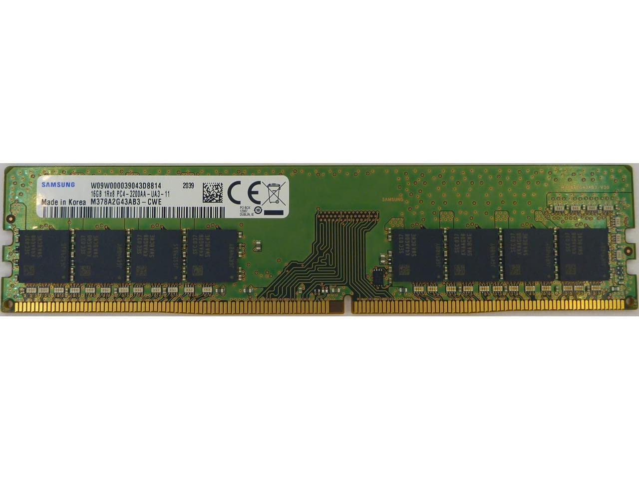 Samsung 16GB DDR4 PC4-3200AA 3200MHz UDIMM Desktop RAM M378A2G43AB3