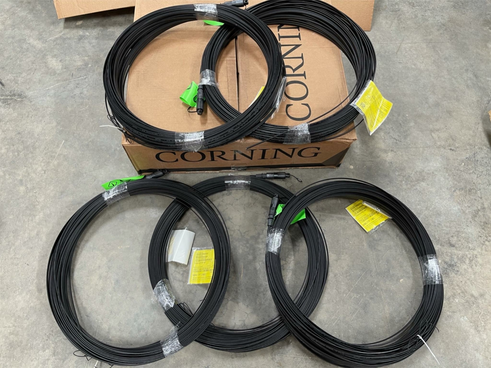 5x Lot New 300ft Corning 1F TDRP SCAOPT Fiber Optic Drop