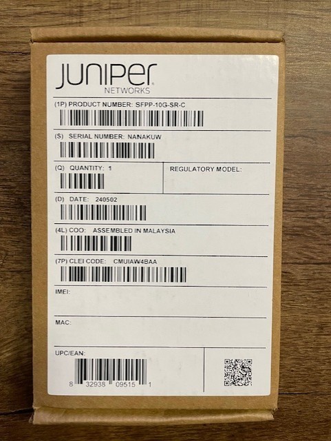 Juniper SFPP-10G-SR-C SFP+ 10G Transceiver- *NEW*
