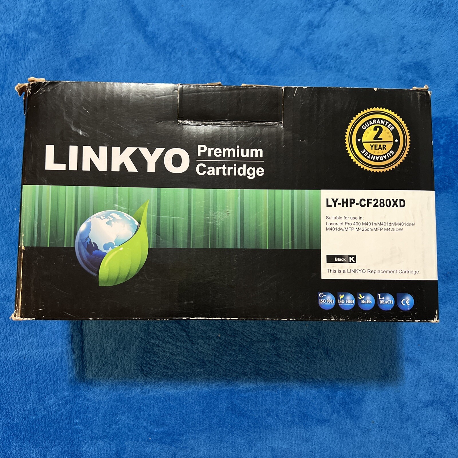 NEW, LINKYO LY-HP-CF280XD Toner Cartridge for HP 80X CF280X, BLACK - 2 PACK