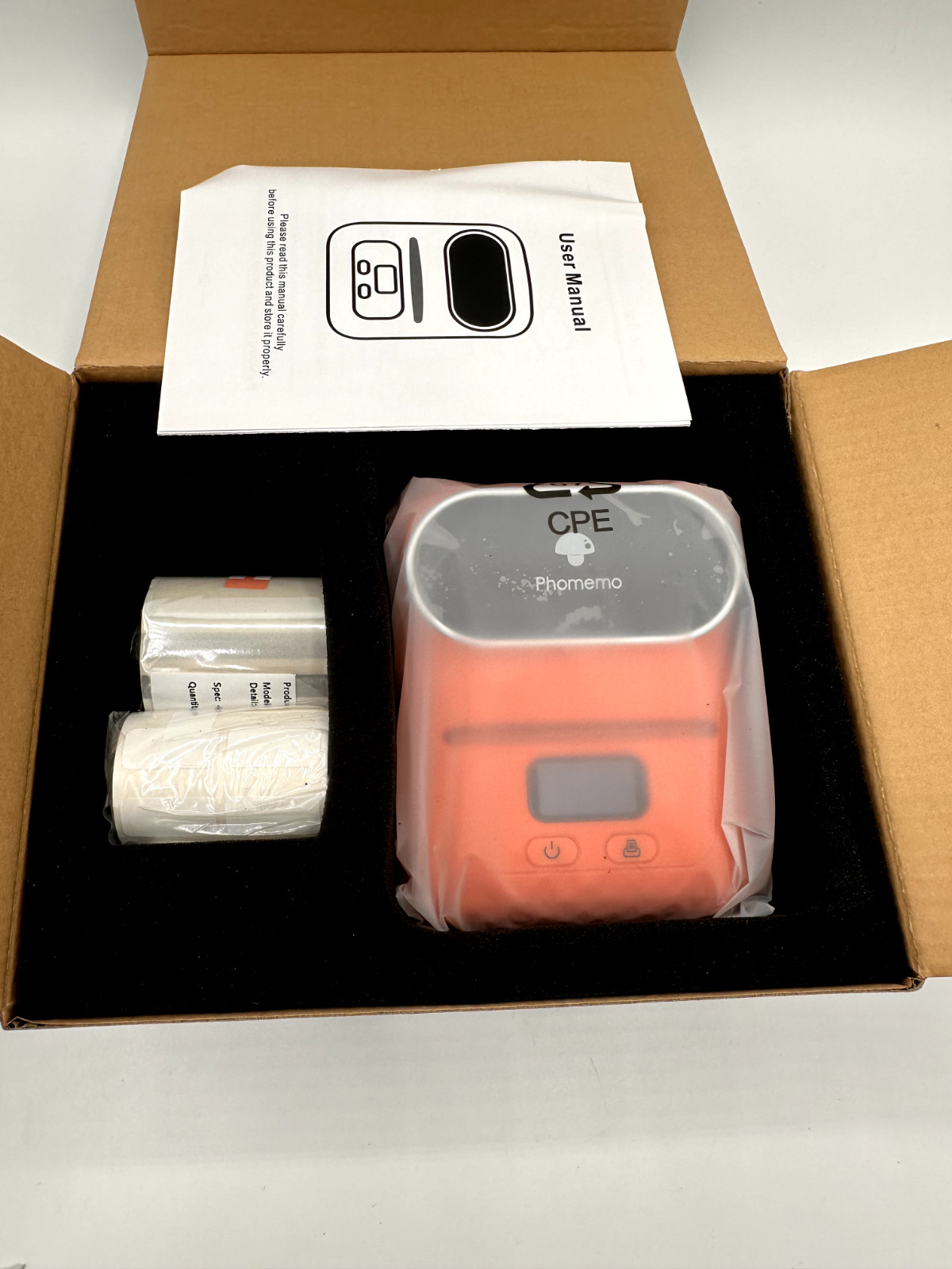 M110 Label Maker Machine Thermal Bluetooth Label Barcode Printer  w/ 3 ROLLS
