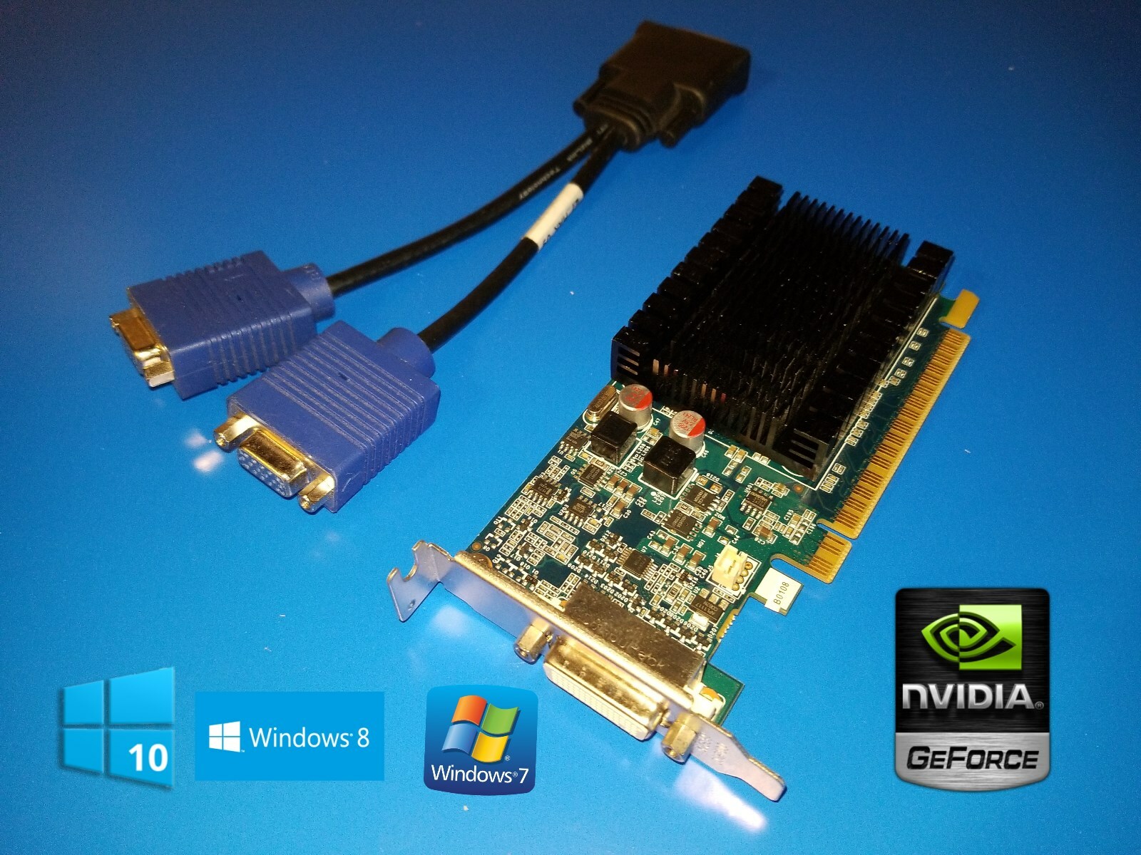 HP Compaq Elite SFF 8000 8100 8200 8300 1GB Dual VGA Display Video Graphics Card