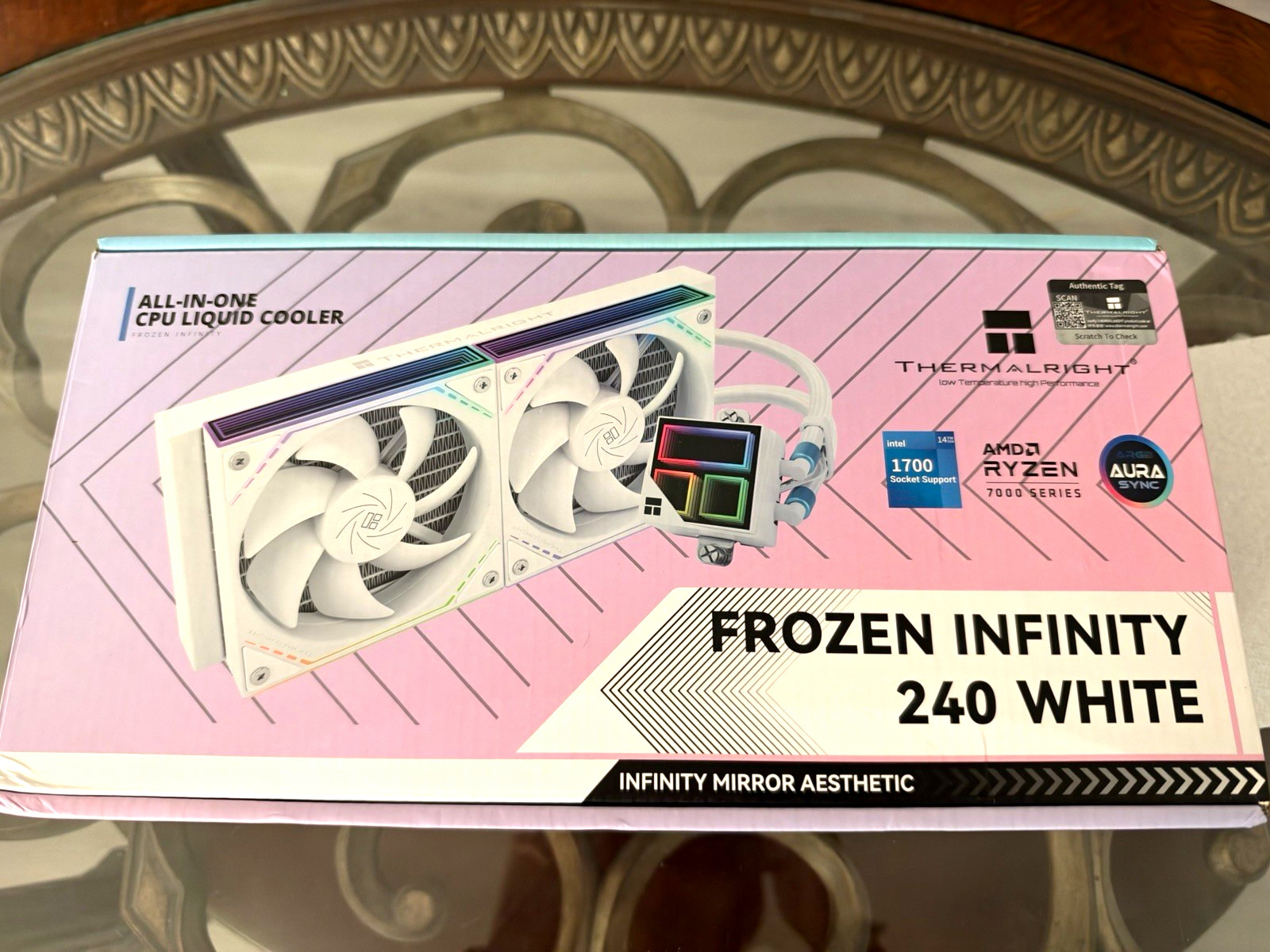 Thermalright Frozen Infinity 240 White 240mm ARGB AIO Liquid CPU Cooler LGA1700