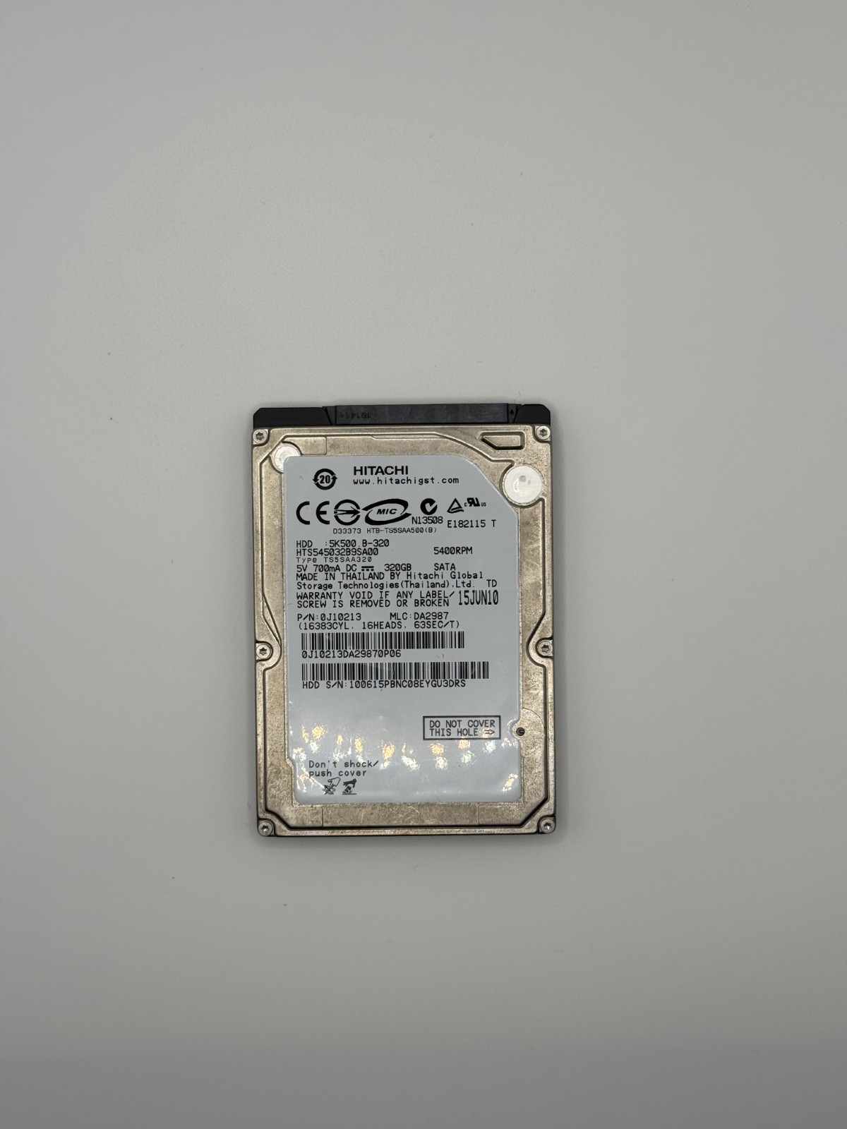 Hitachi Travelstar HTS725032A9A360 320GB 7.2K 7K500 2.5" SATA HDD