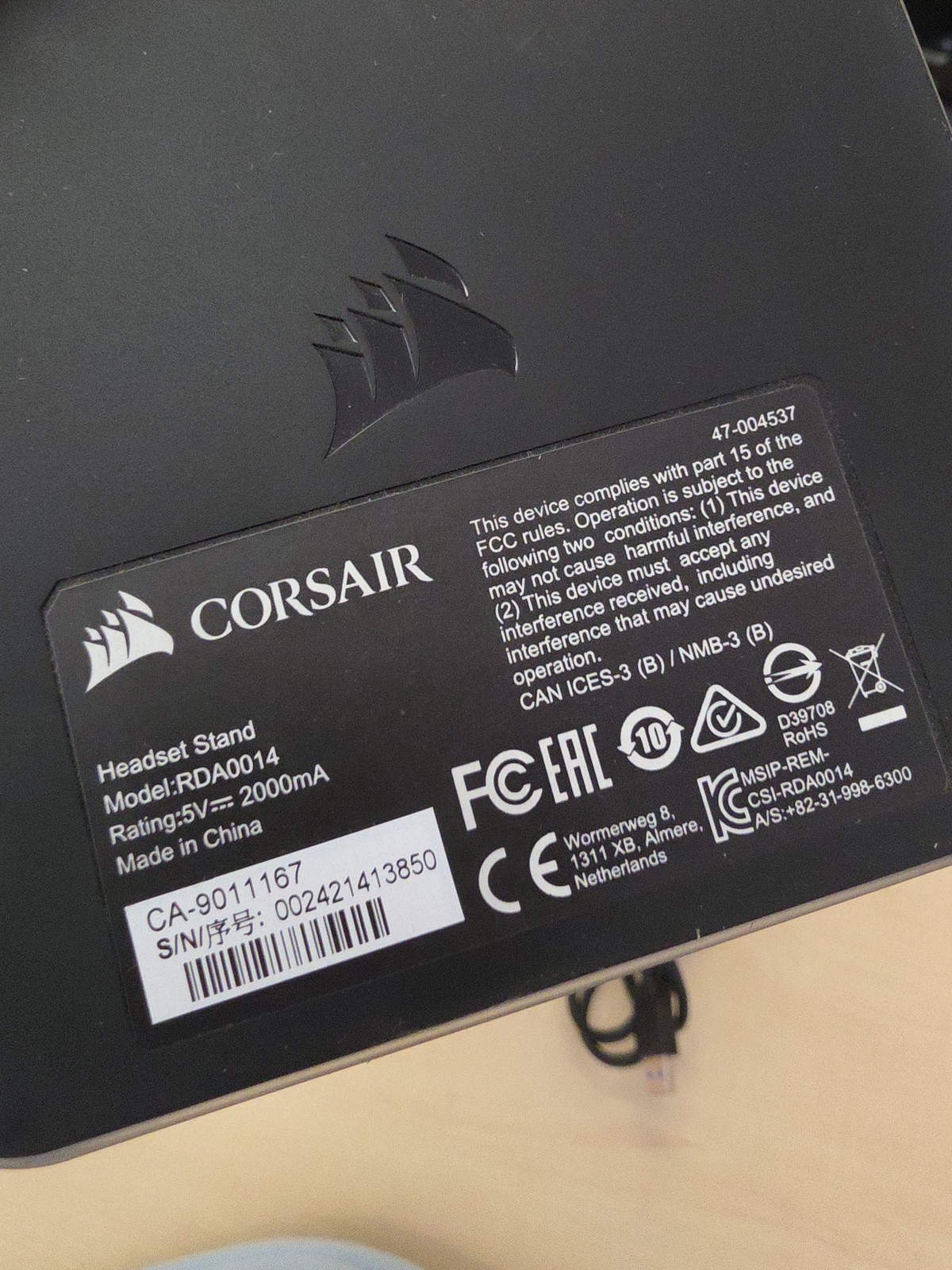 Corsair ST100 RGB Premium Gaming Headset Stand with 7.1 Surround Sound