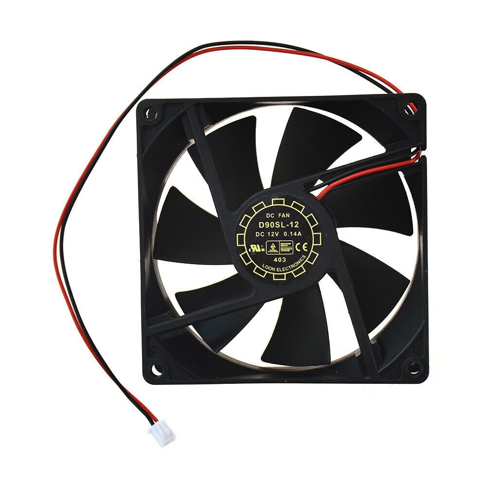 D90SL-12 Chassis Cooling Fan for Y.L.FAN DC12V 0.14A 90*90*25mm 2Pin