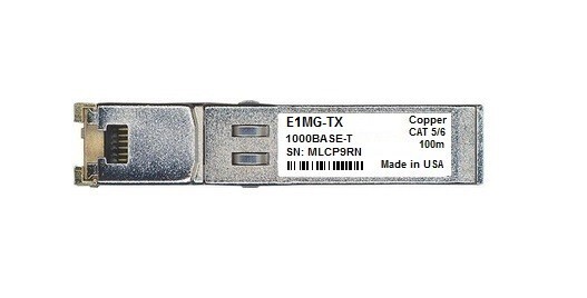 RUCKUS Brocade E1MG-TX compatible 33002-100 1GE SFP-RJ45 SFP-T 100m Cat5/6