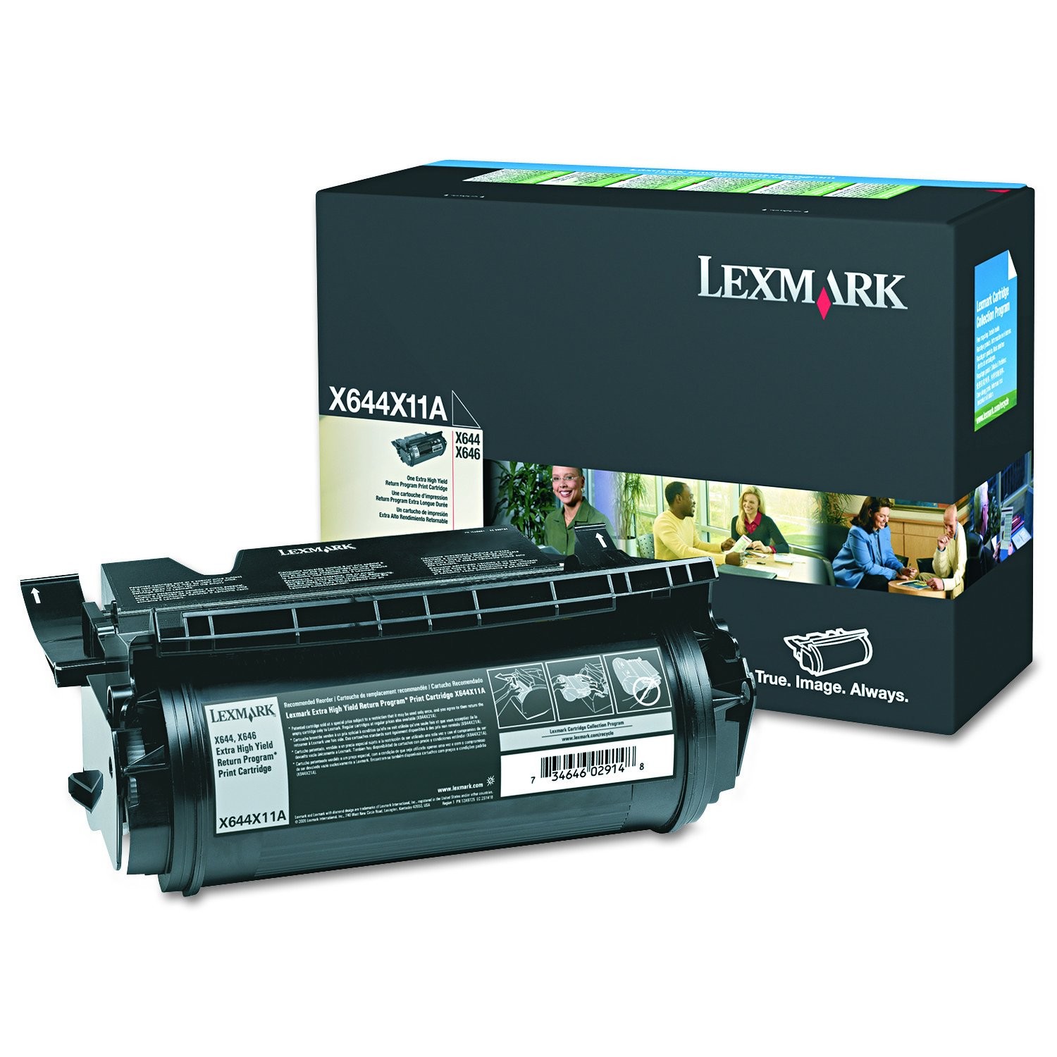 Original Lexmark X644X11A Black Toner. New Sealed Box, We Ship Fast