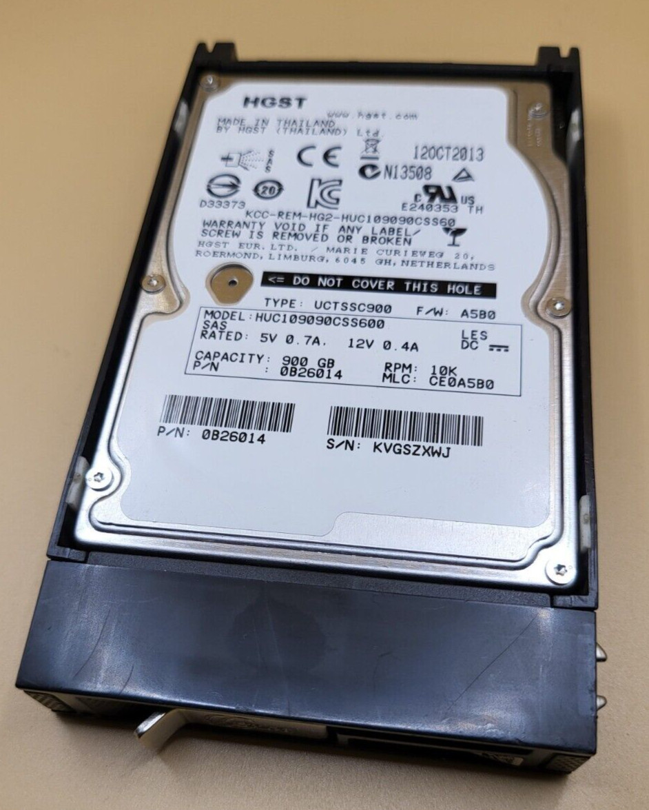 EMC Isilon 900GB 10K 2.5" SAS Hard Drive for S200 S210 HUC109090CSS600 TESTED US