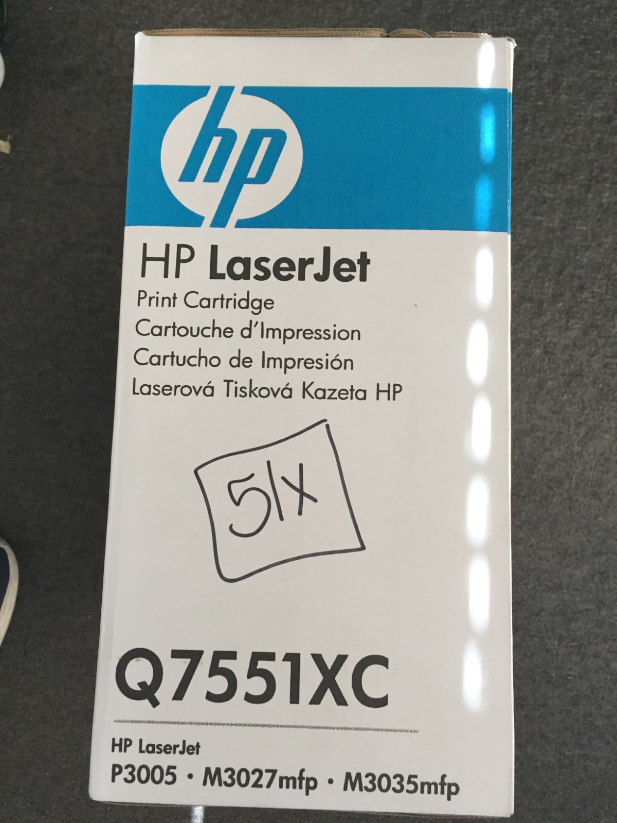 HP Laser Jet Q7551XC Print Cartridge New  overstock 30 day wty