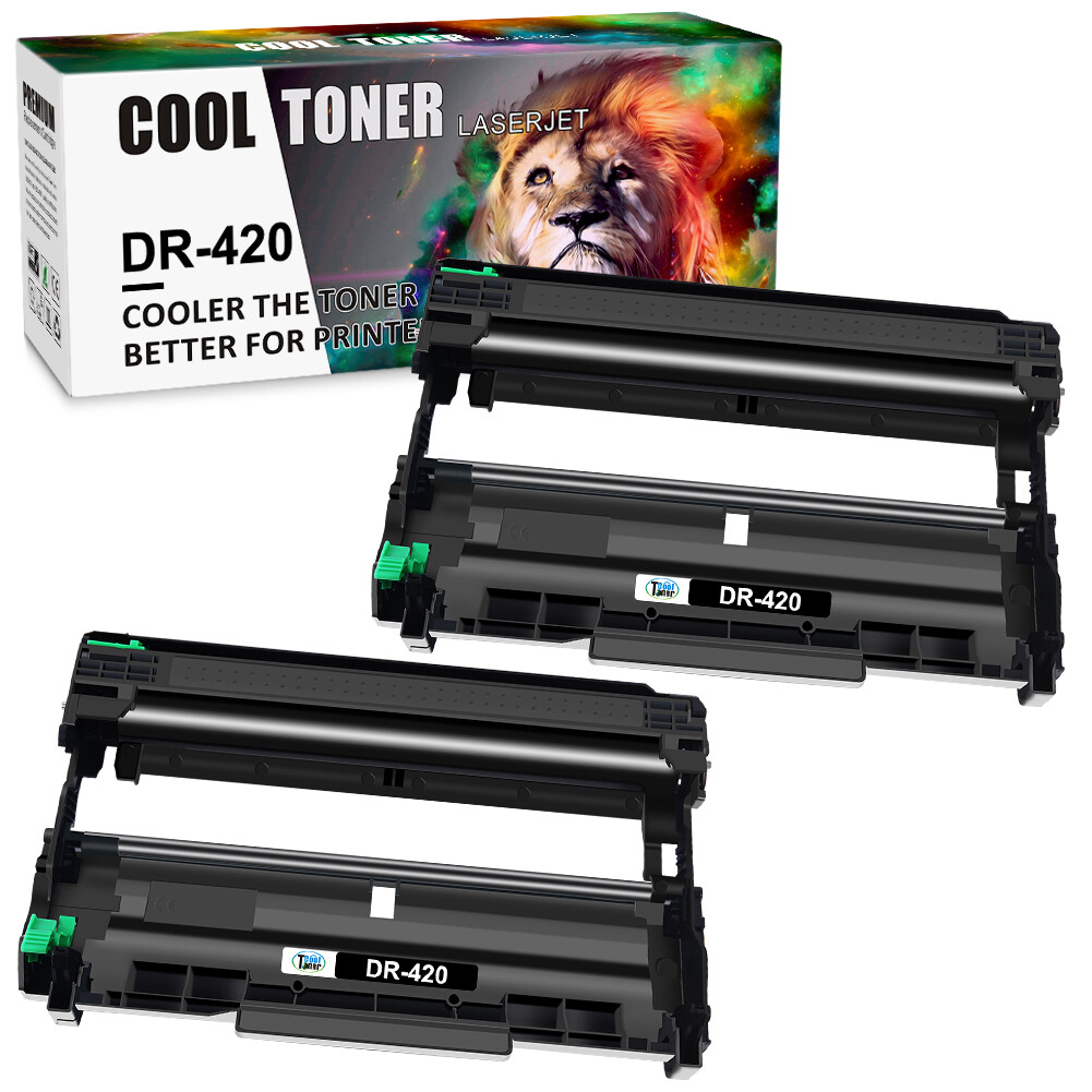 2 Black DR420 Drum Unit for Brother DR-420 TN450 TN420 HL-2270DW HL-2280DW 2240