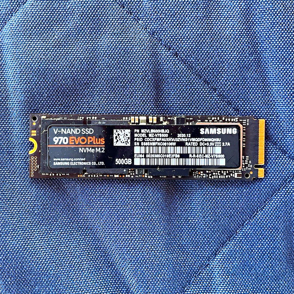 Samsung 970 EVO Plus 500GB M.2 2280 NVMe Internal SSD Black MZ-V7S500
