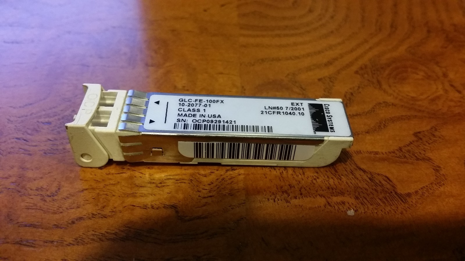 GLC-FE-100FX Genuine Cisco 100BASE-FX SFP 10-2077-01