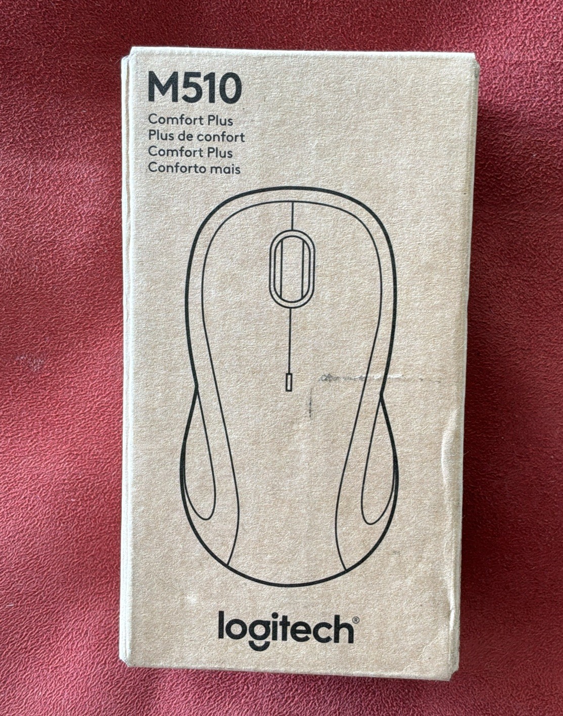 Logitech M510 Comfort Plus Wireless Mouse 910-006030 w/ Dongle Battery NEW