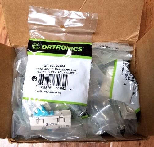 63700080 LC Duplex TracJack Module Ortronics OR-63700080 MM - Angled - LOT OF 6
