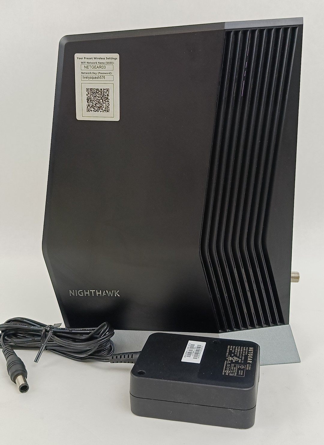 NETGEAR Nighthawk AX6000 CAX80-100NAS Wi-Fi 6 Router with DOCIS 3.1 Cable Modem
