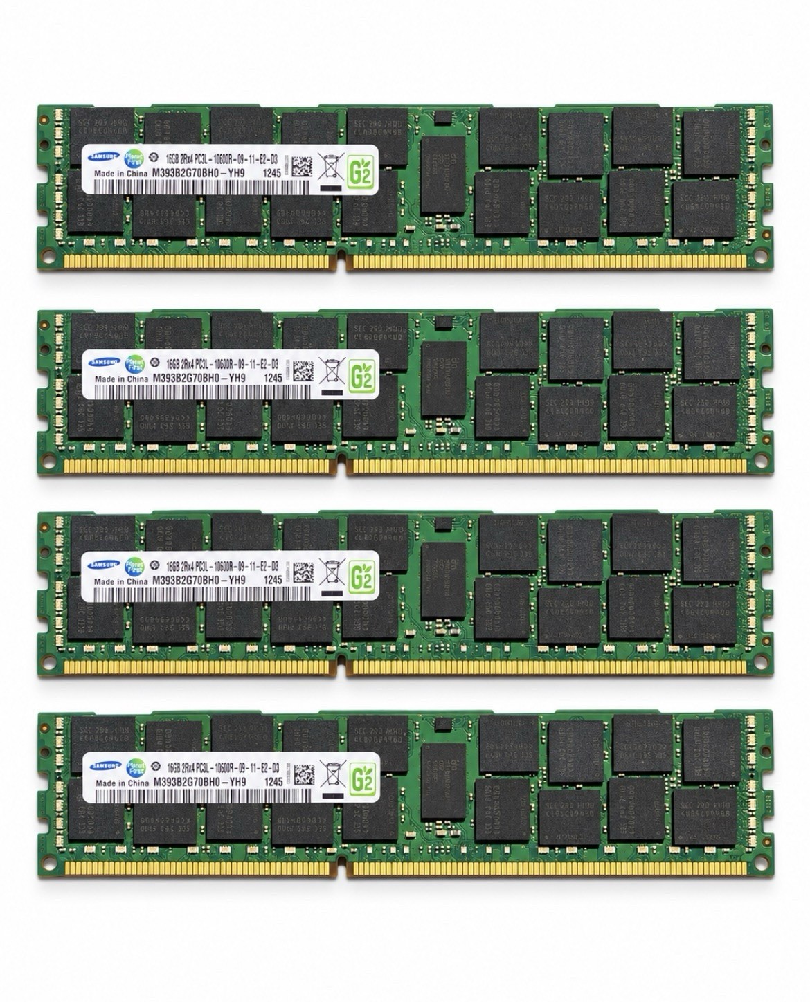 64GB Samsung M393B2G70BH0-YH9 (4x16GB) 2Rx4 PC3L-10600R DDR3-1333MHz SERVER RAM