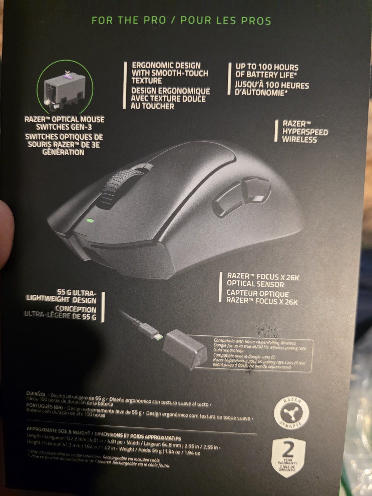 Razer DeathAdder Viper Standard Edition 6400 Wired Gaming mouse New esports