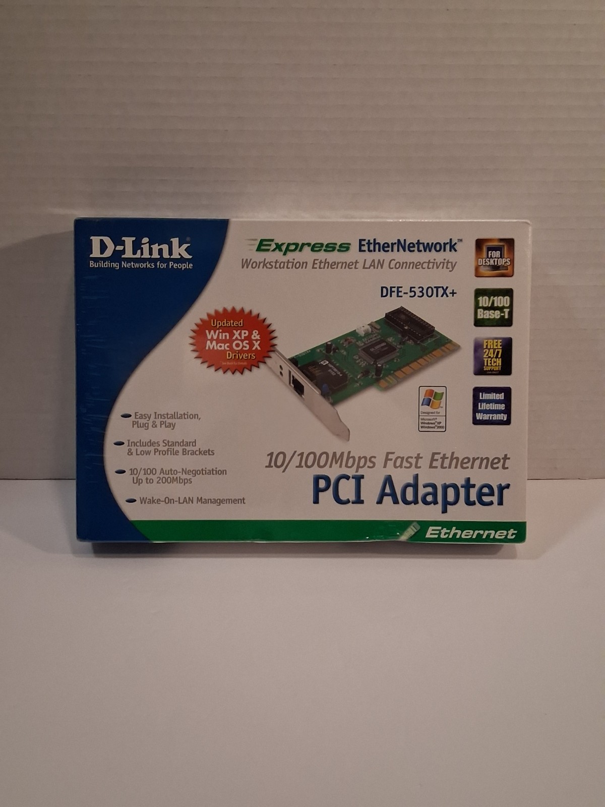 D-Link PCI Adapter DFE-530TX+ Express Ethernetwork LAN Connectivity - Brand New