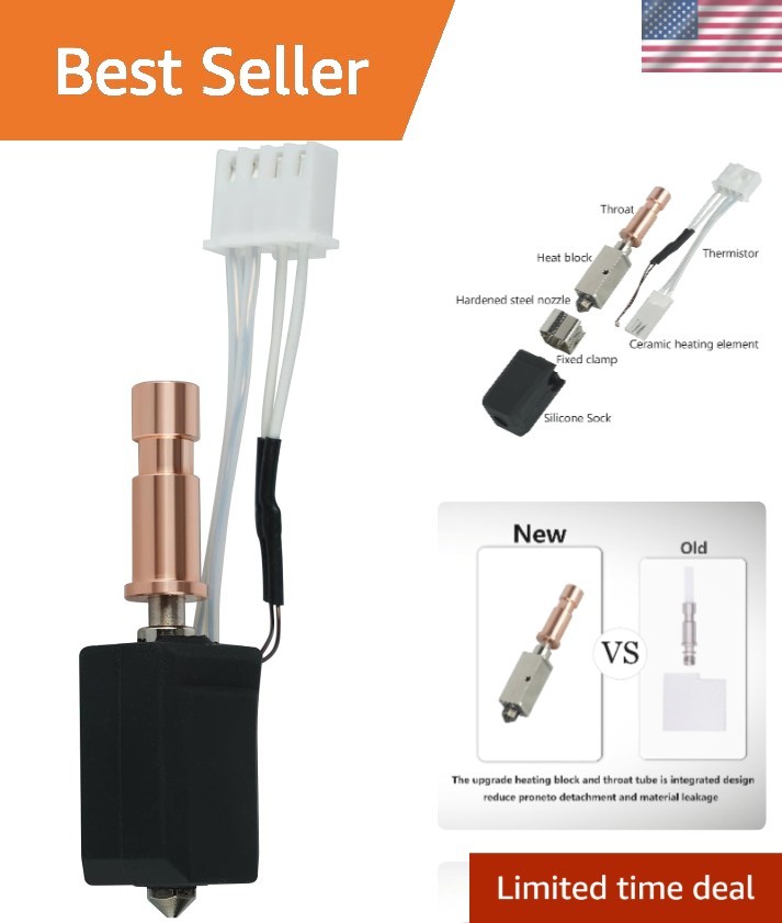 Upgrade Hotend for Kobra S1 - 0.4MM Hardened Steel & Easy Install Design