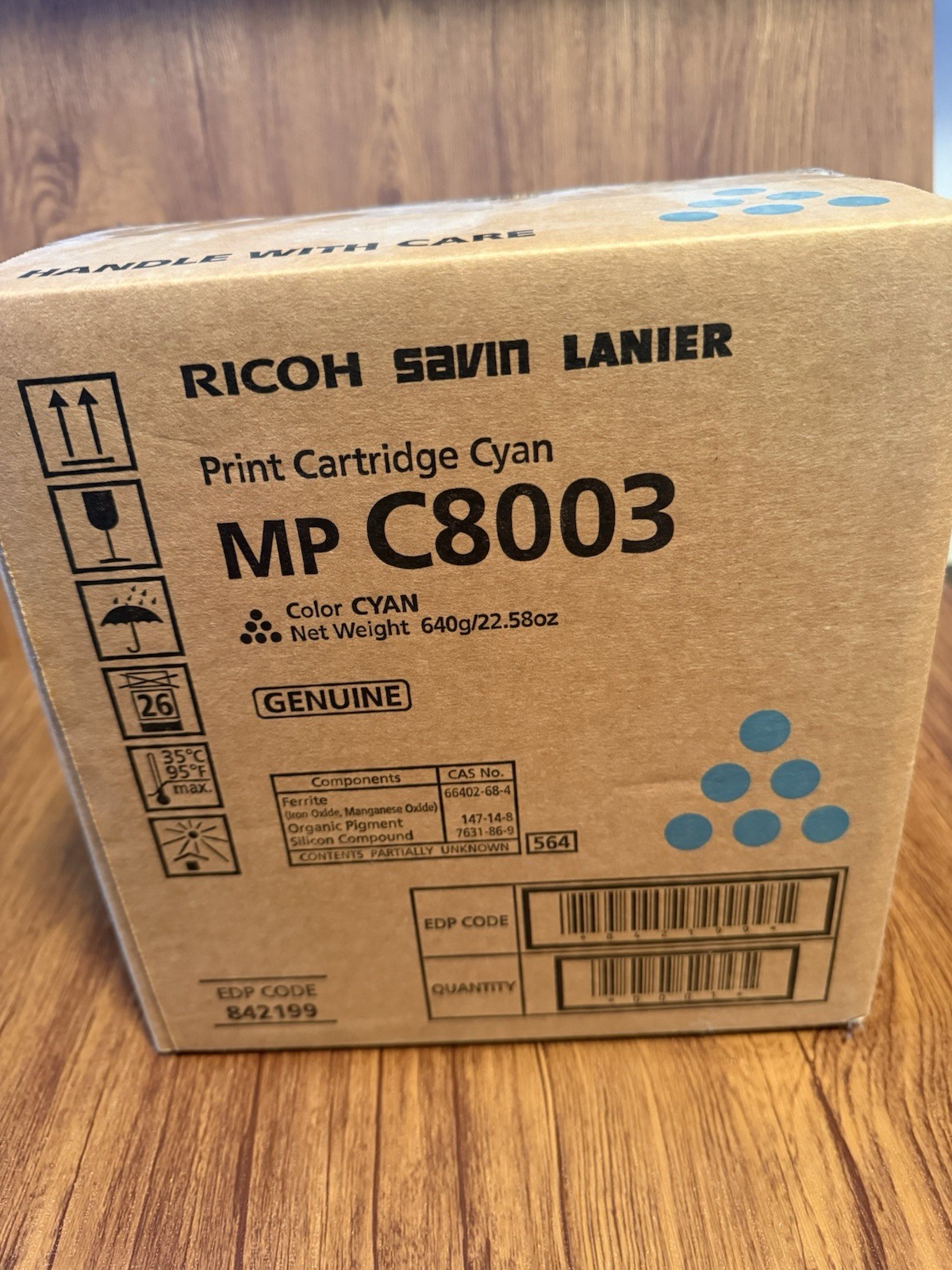 RICOH 842086 CYAN MP C8002 Print Cartridge NEW SEALED BOX