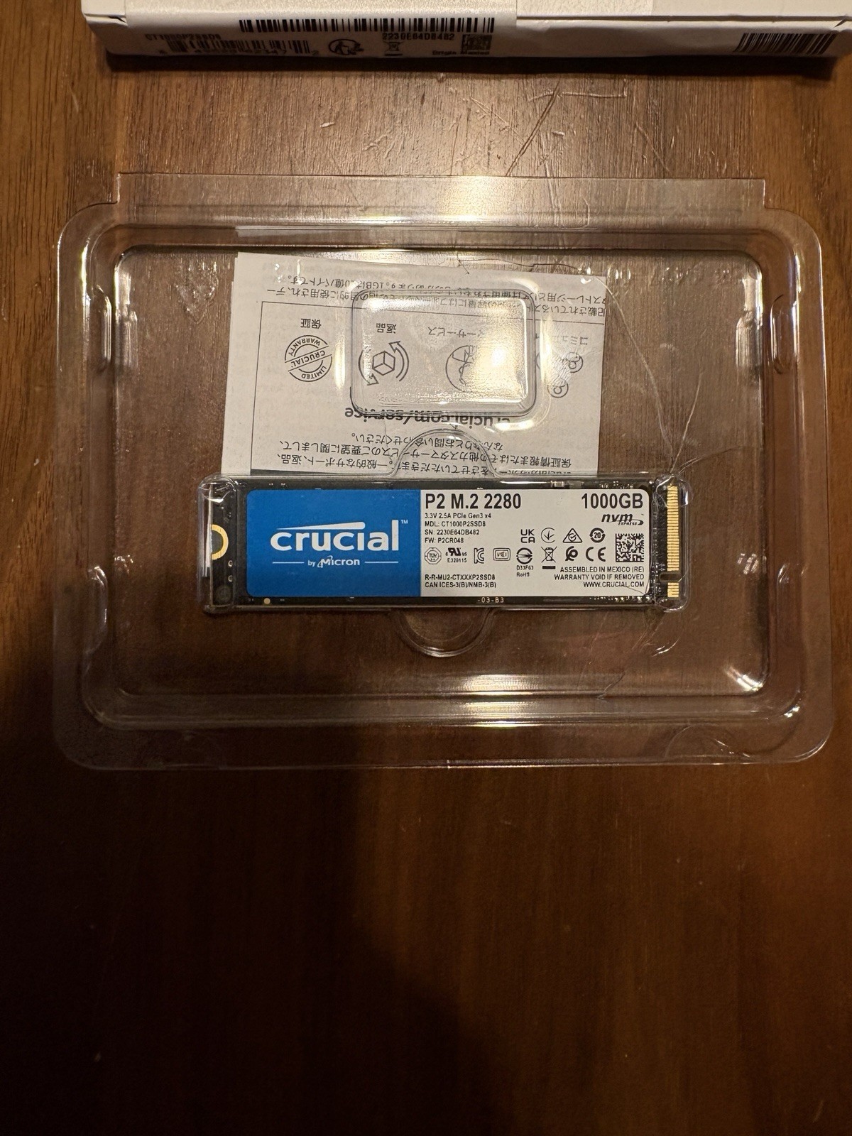 *New* Crucial p2 M.2 2280 1000GB SSD 
