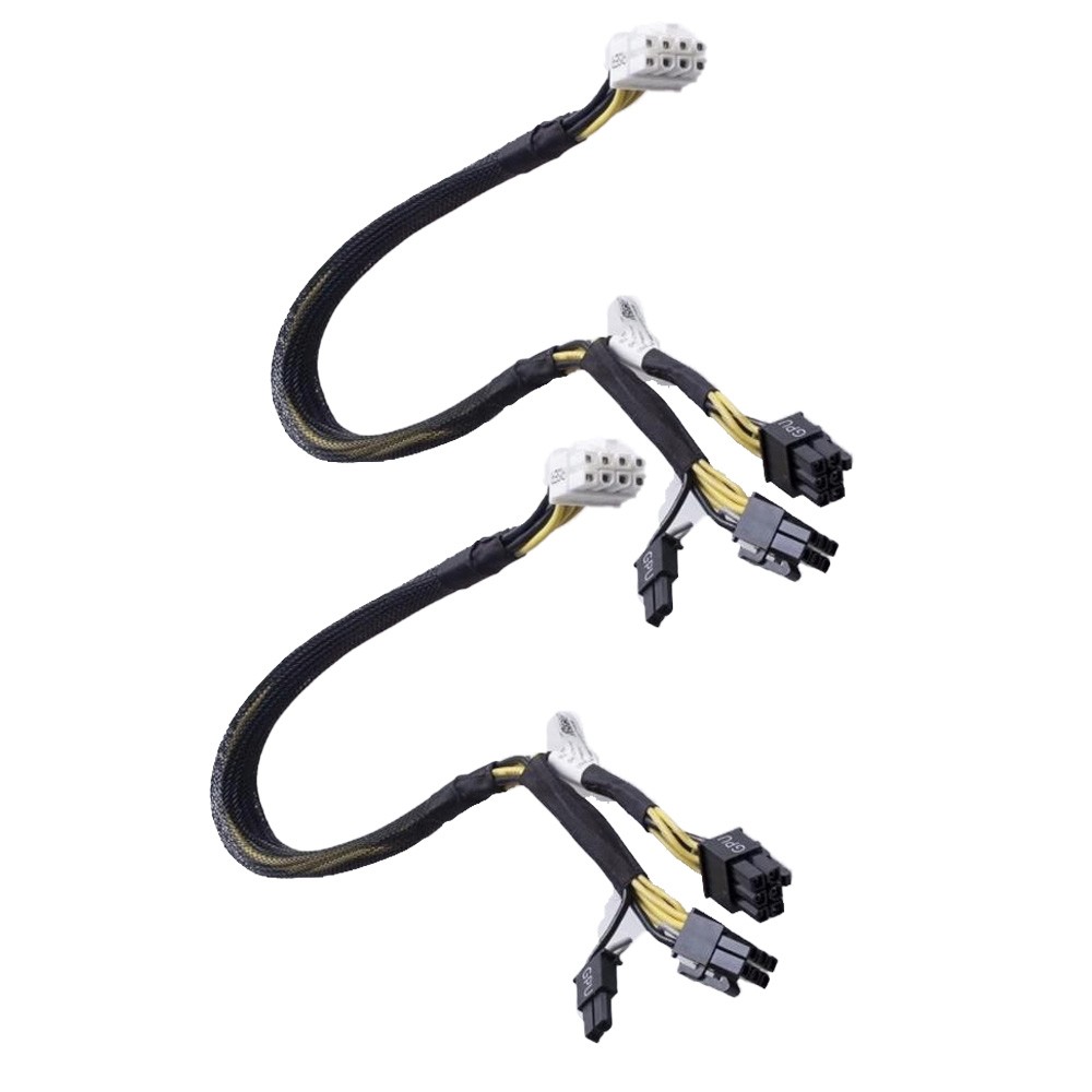 2PCS Power Adapter Splitter Cable For Dell PowerEdge T620 T630 T640 GPU