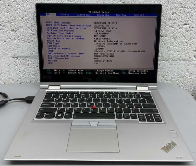 Lenovo ThinkPad X380 Yoga i5-8350U 16GB RAM Touch Laptop - Broken Frame - Used