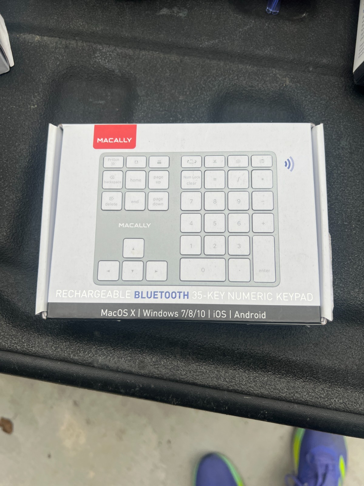 MACALLY 35 - Key Numeric Keypad, Rechargable Bluetooth, Silver FAST 