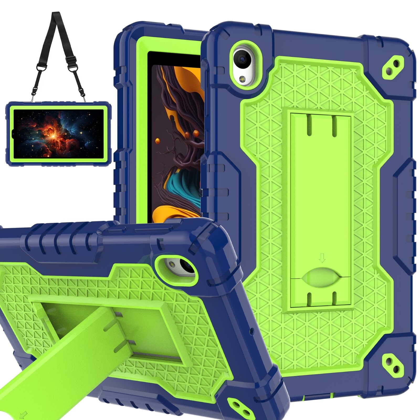 For Walmart Onn 7"/8" 2024 Tablet Case with Strap Kickstand + Screen Protector
