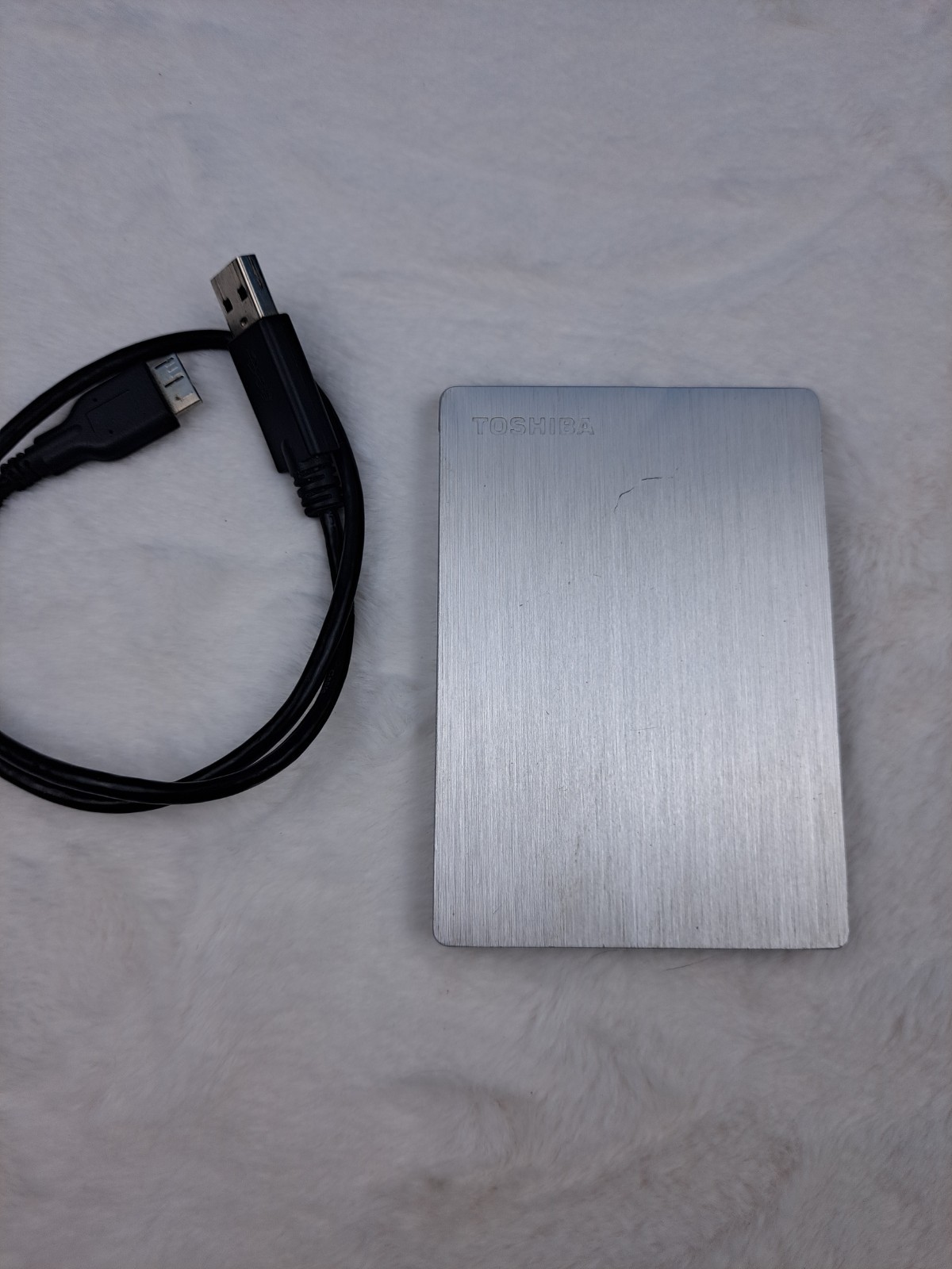 Toshiba Canvio Slim Portable 500GB External Hard Drive HD HDD Silver USB 3.0 VGC