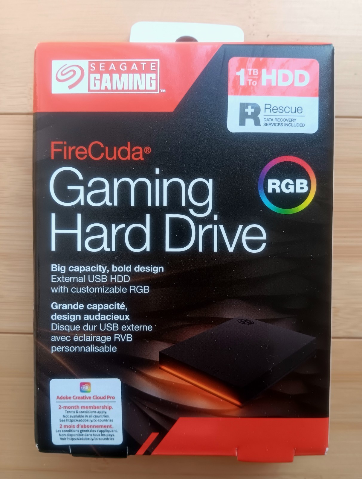 Seagate FireCuda 1TB External USB HDD Gaming Hard Drive STKL1000400 (New Sealed)