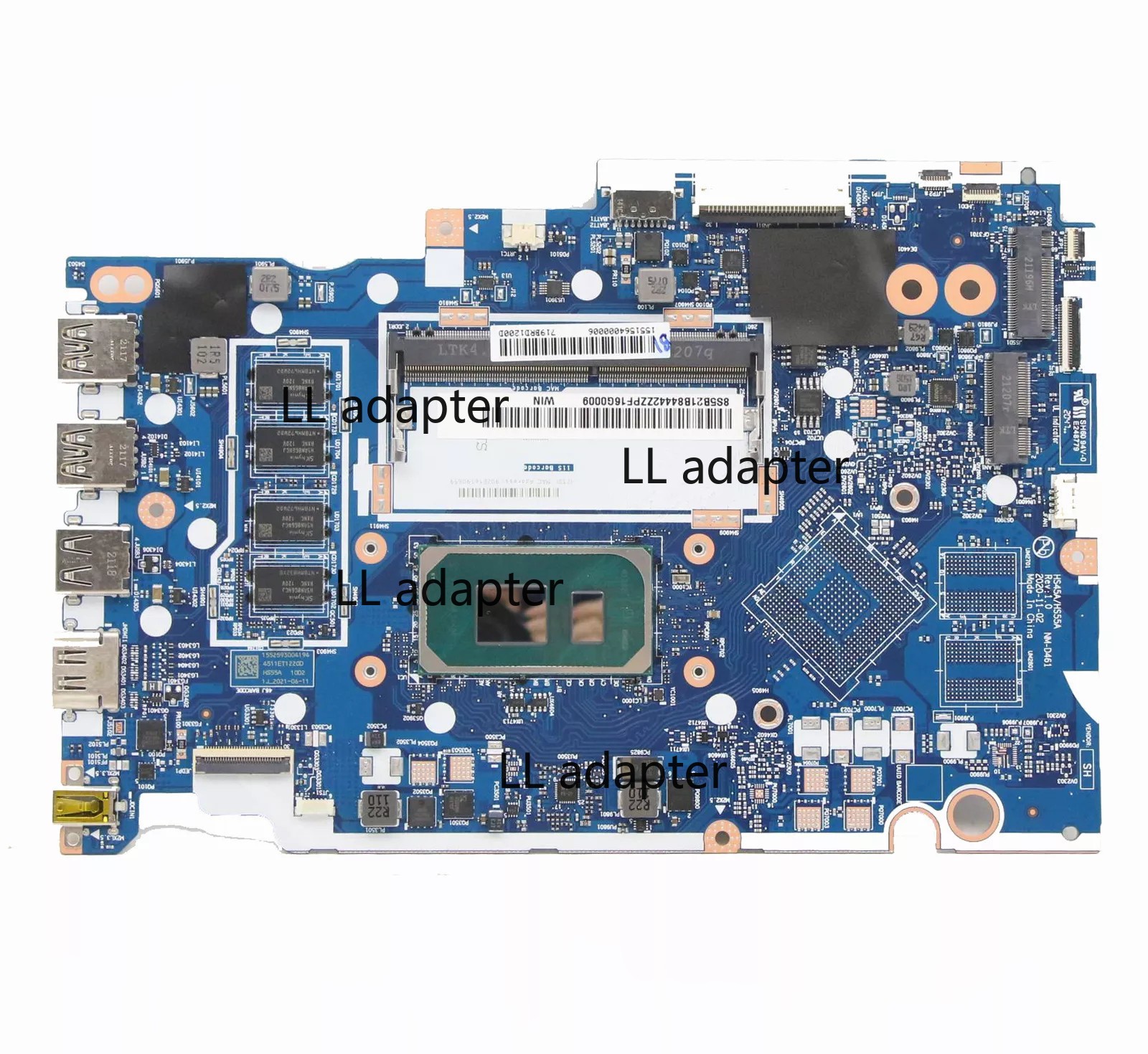 5B21B84442 For Lenovo Ideapad 3-15ITL05 motherboard i3-1115G4 4G NM-D461