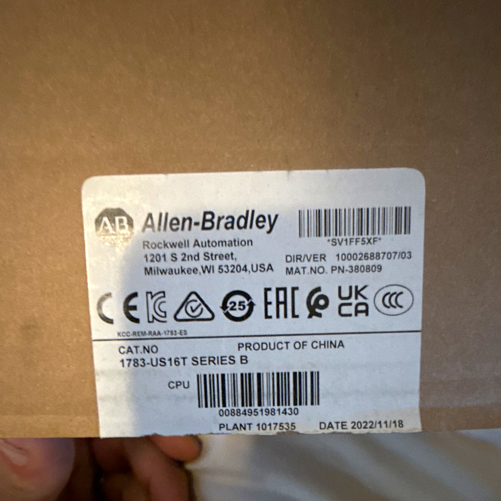 Allen-Bradley Stratix 2000 1783-US16T Series B 16-Port Unmanaged 100Mbps