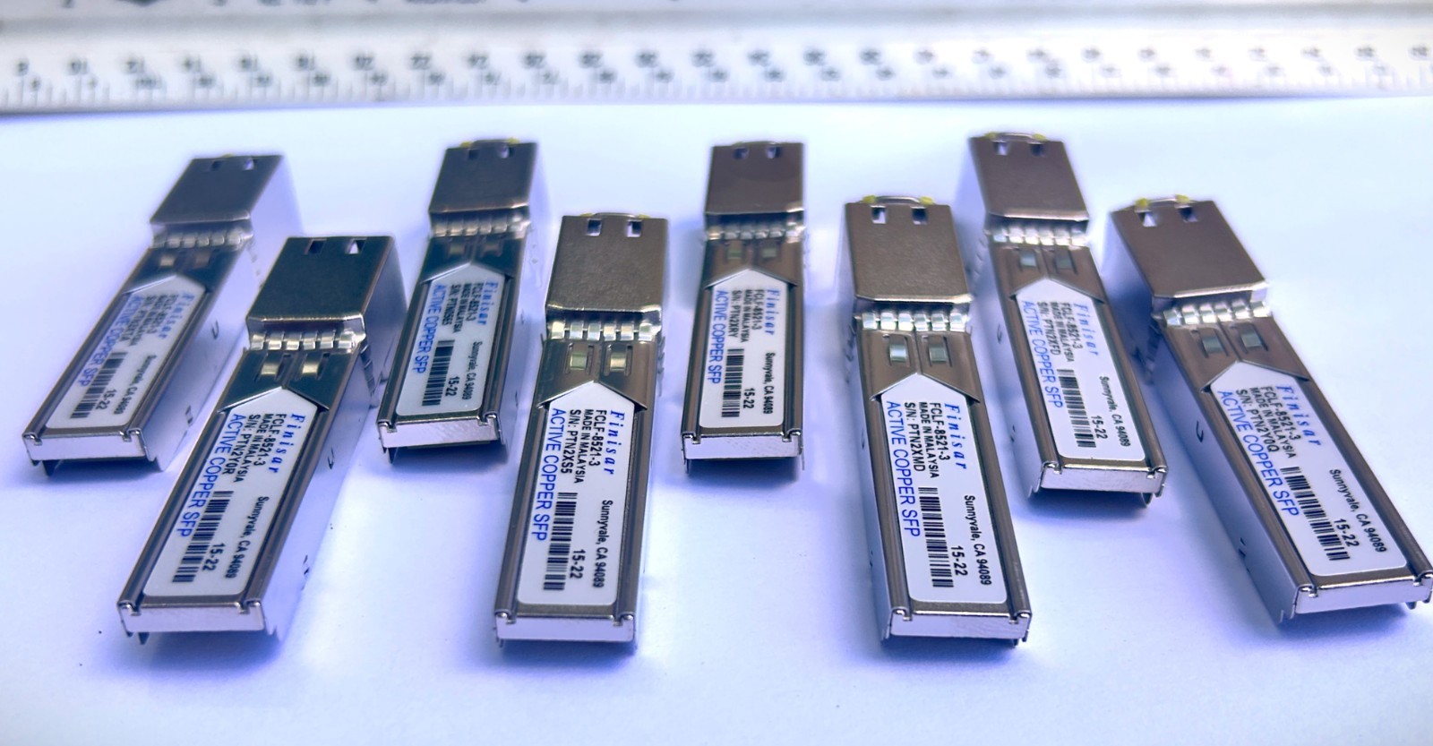 Lot of 8 Finisar FCLF-8521-3 1000BASE-T Copper RJ45 SFP Pulled Tested Working