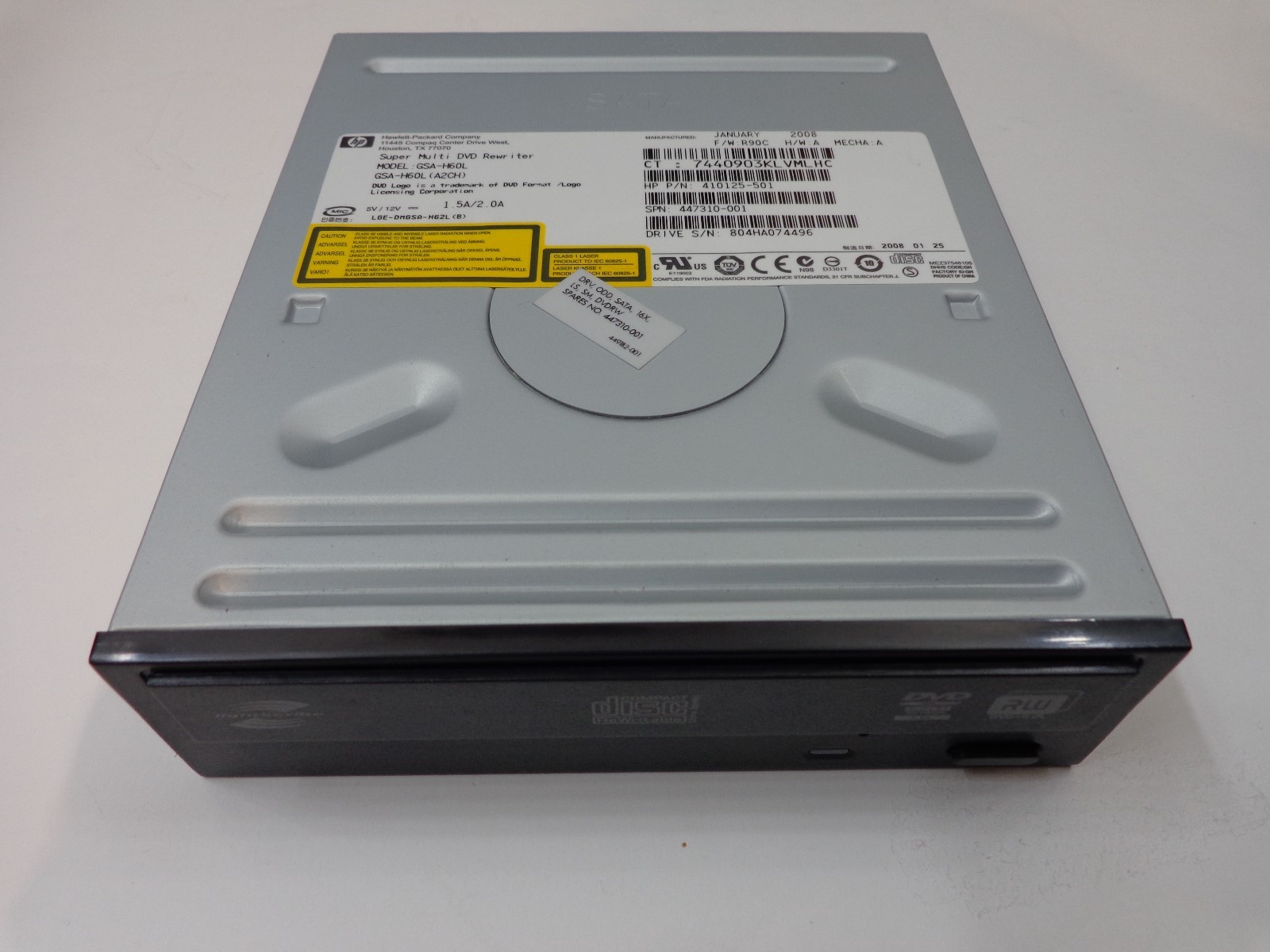 HP GSA-H60L (A2CH) Super Multi DVD Rewriter LightScribe SATA LGE-DMGSA-H62L B 