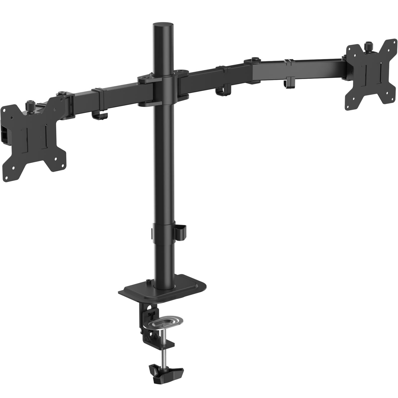 Dual Monitor Arm Desk Mount Ultrawide 38 Inch Max 22lbs Each 15.75 Pole