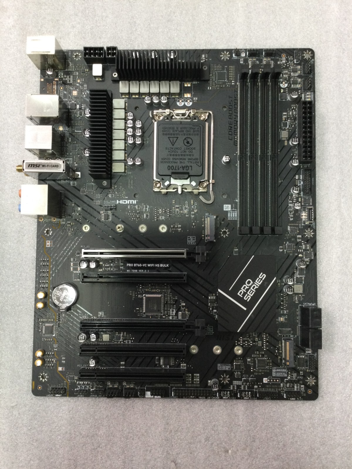 MSI B760-VC WIFI HS BULK DDR5 Motherboard-(RMA Replacement)