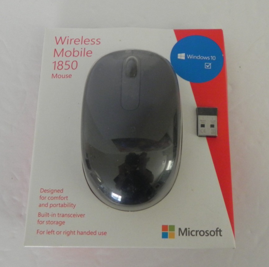 Microsoft Mobile 1850 Wireless USB Mouse Black New in Package , PC Mac