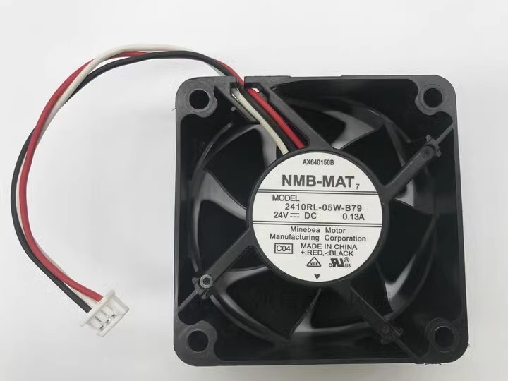 NMB 2410RL-05W-B79 6025 DC24V 0.13A 60*25MM 3-Pin Inverter Cooling Fan
