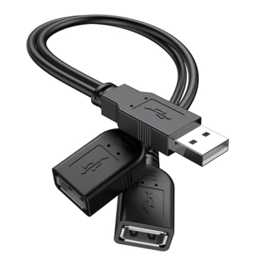 【2026 Upgraded】 USB 2.0 A Male to 2 Dual USB Female Jack Y Splitter Hub Power Co