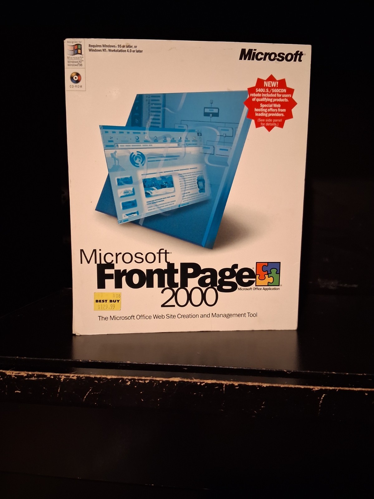 Microsoft FrontPage 2000 CD Web Design Software English Windows 95/98/NT