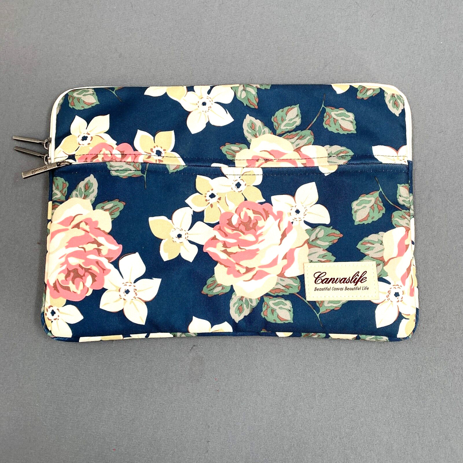 Canvaslife Elegant Floral Padded Laptop Tablet Bag Multicolor Small Canvas Sleev