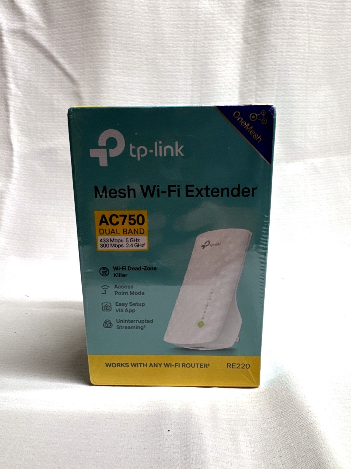 TP-Link RE220 AC750 Mesh Wi-Fi Extender Dual Band Sealed New