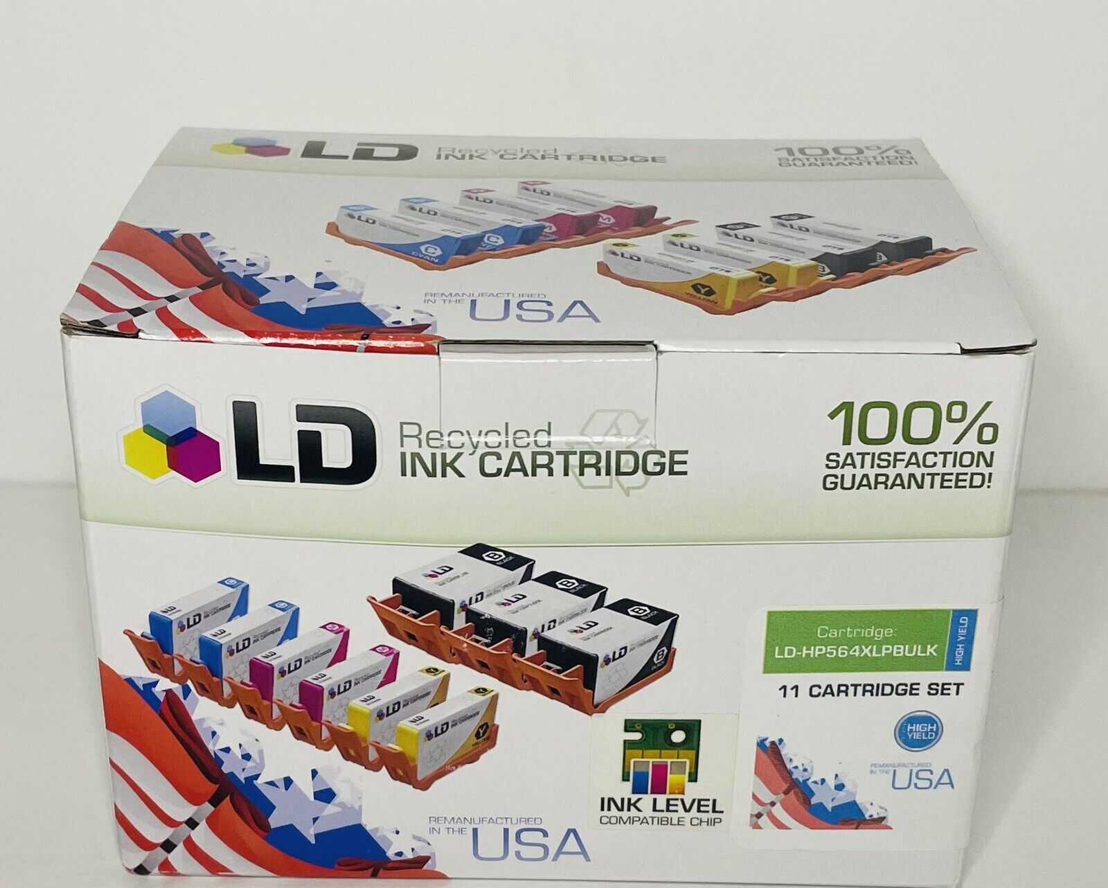 LD 11 Pack CN684WN 564XL Refurbished Color Ink Cartridge Set for HP Printer-New