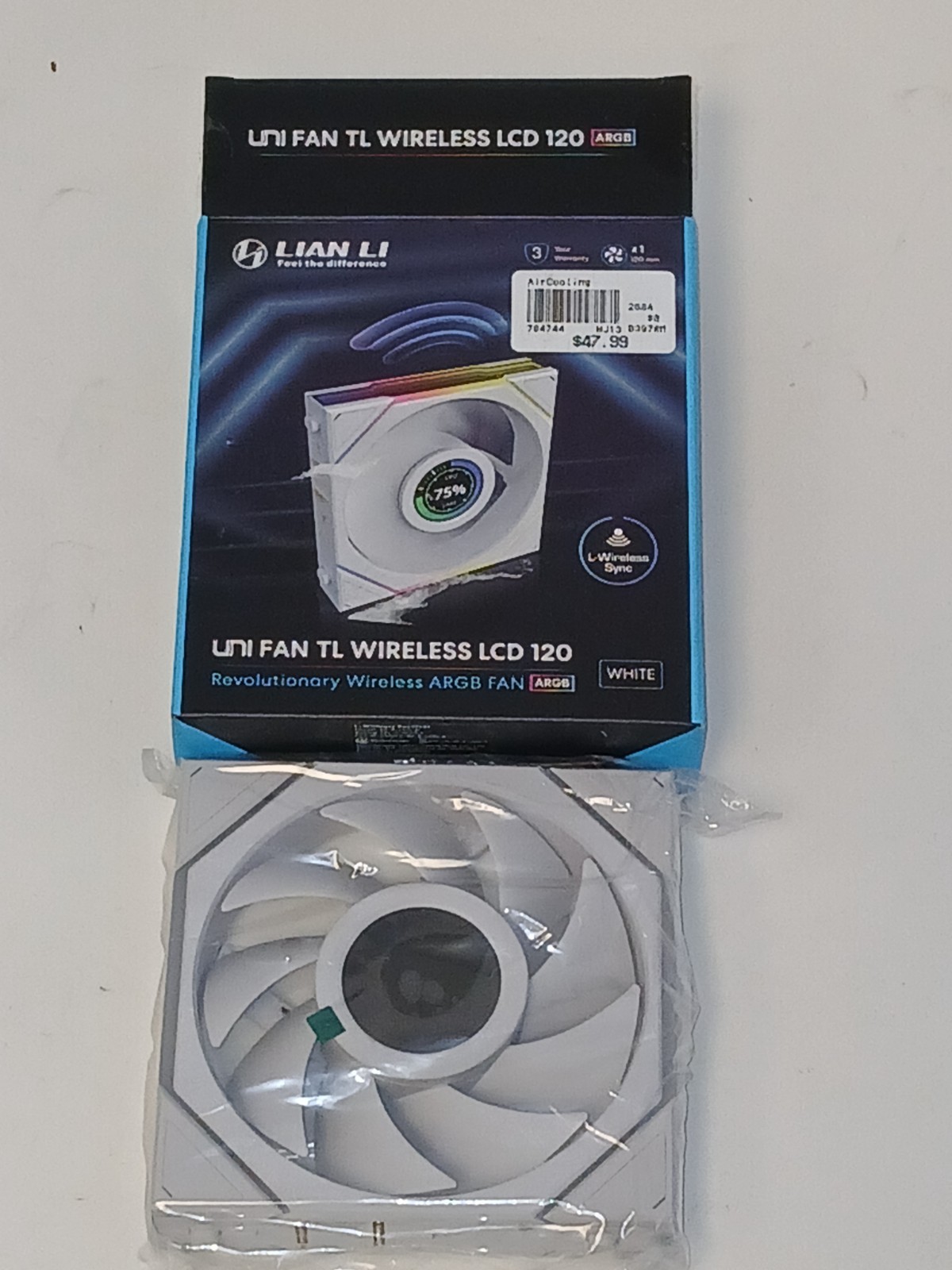 Lian Li Uni Fan TL Wireless LCD 120 - WHITE - 1 Pack - FAN ONLY  (Read) 