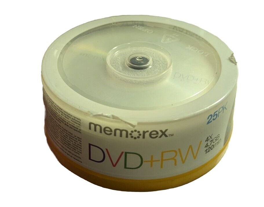 Memorex DVD-RW 25 Pack 4.7GB 4x Discs 120 Minutes Rewritable Sealed New